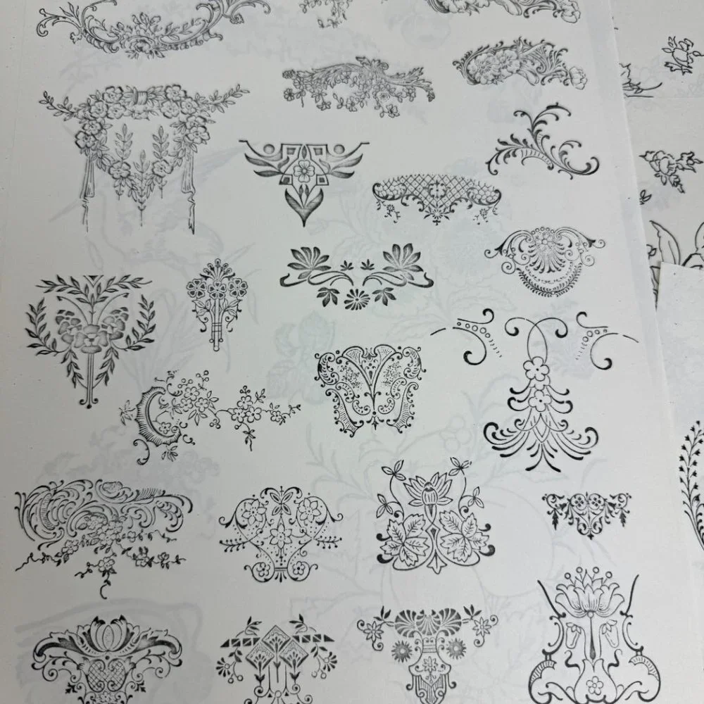 Vintage Painted Plate and  Drawings patterns China Design